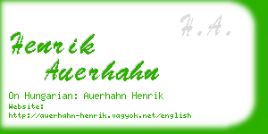 henrik auerhahn business card